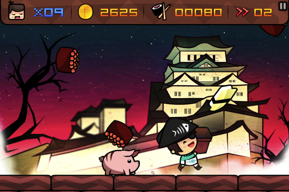 Sushi Boy with Pirate Hat and Piggy